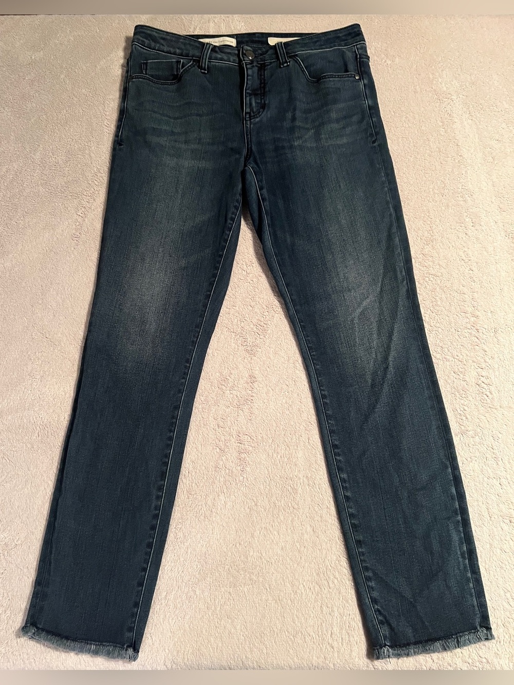 Anthropologie Pilcro Letterpress Script Jeans Womens 30 US Size 10 Frayed Hem
